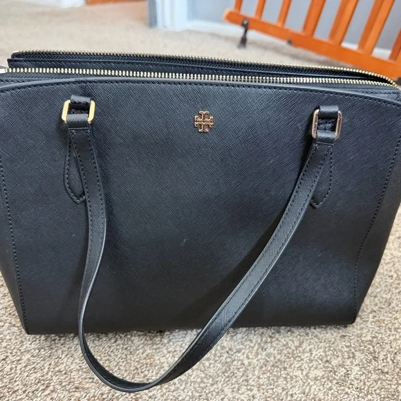 Tory Burch Black Leather Shoulder Bag - Picture 1 of 7
